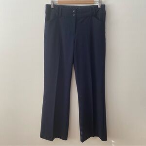 Reitmans navy blue wide leg work pants trousers size 8 womens
